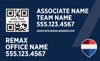 Picture of Blue Slash - Office Prominent -Team Logo - QR Code - 18" x 30"