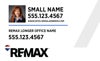Picture of White Slash - Agent Photo - Square - Longer Office Name - Option 2 - 18" x 30"
