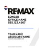 Picture of White Slash - Longer Office Name - 30" x 24"