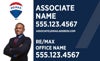 Picture of 18x30 Blue Background Sign - Agent Photo - 1