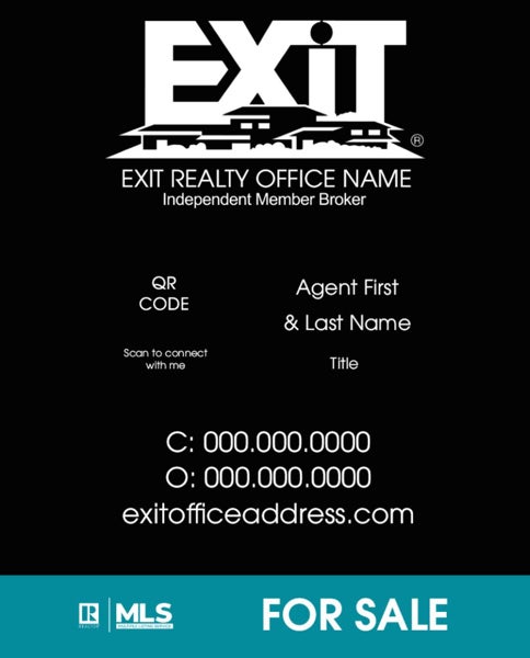 Picture of Agent Sign Black 30" x 24"