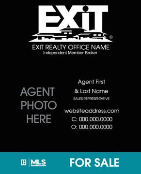 Picture of Agent Photo Sign Black 30" x 24"