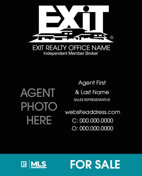 Picture of Agent Photo Sign Black 30" x 24"
