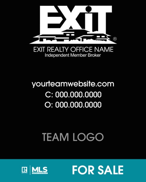 Picture of Team Logo Sign Black 30" x 24"