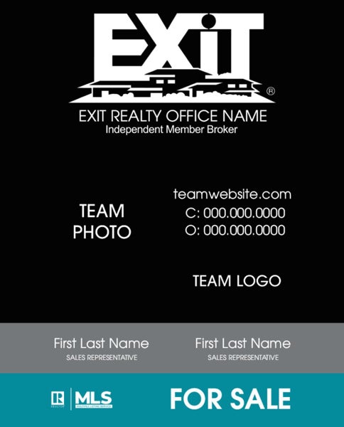 Picture of Team Logo w/ Photo Sign Black 30" x 24"