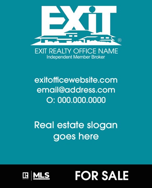 Picture of Agent Sign Teal 30" x 24"