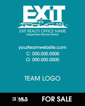 Picture of Team Logo Sign Teal 30" x 24"