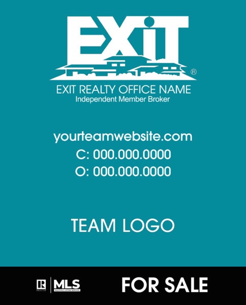 Picture of Team Logo Sign Teal 30" x 24"