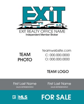 Picture of Team Logo w/ Photo Sign White 30" x 24"