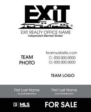 Picture of Team Logo w/ Photo Sign Monotone 30" x 24"