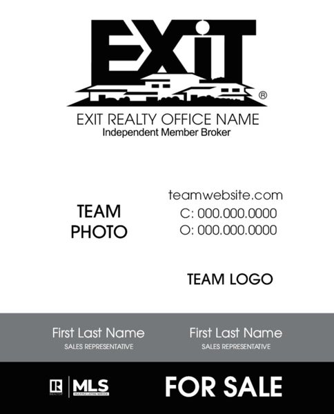 Picture of Team Logo w/ Photo Sign Monotone 30" x 24"