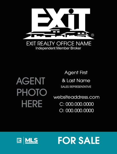 Picture of Agent Photo Sign Black 24" x 18"