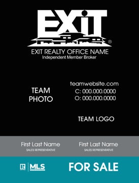 Picture of Team Logo w/ Photo Sign Black 24" x 18"