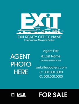 Picture of Agent Photo Sign Teal 24" x 18"