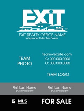 Picture of Team Logo w/ Photo Sign Teal 24" x 18"