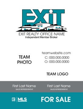 Picture of Team Logo w/ Photo Sign White 24" x 18"