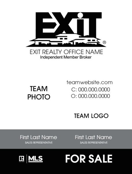 Picture of Team Logo w/ Photo Sign Monotone 24" x 18"