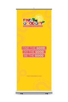 Picture of Yellow Tagline Retractable Banner - 78" x 33"