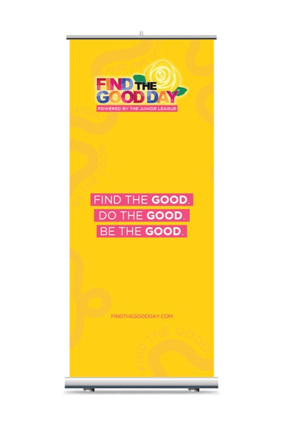 Picture of Yellow Tagline Retractable Banner - 78" x 33"