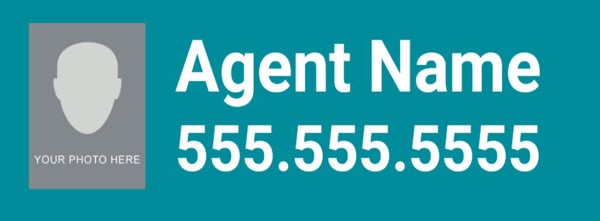 Picture of Design for Agent Photo, Name, Phone (Teal)