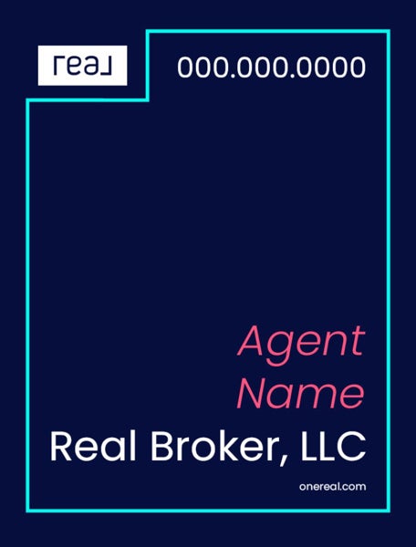 Picture of 24" x 18" Agent Sign - Aqua