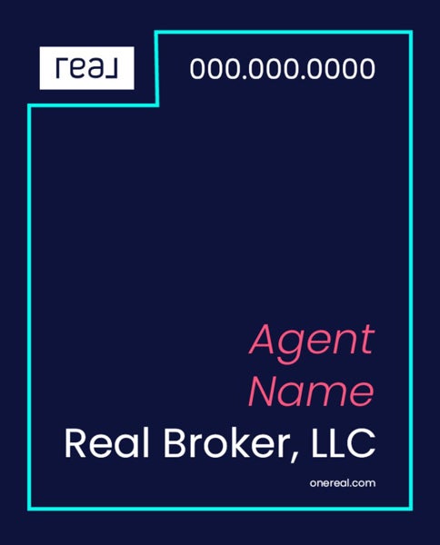 Picture of 30" x 24" Agent Sign - Aqua