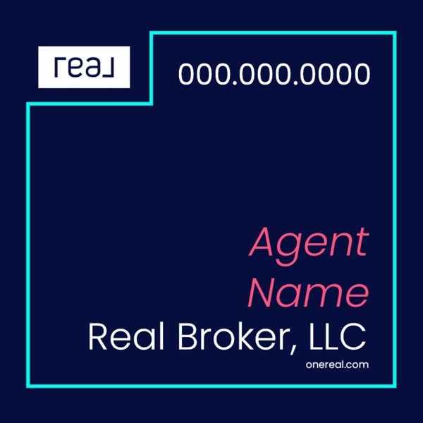 Picture of 24" x 24" Agent Sign - Aqua