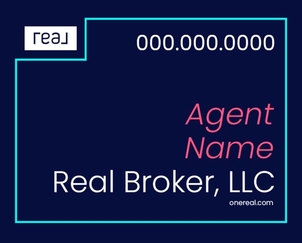 Picture of 24" x 30" Agent Sign - Aqua