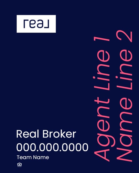 Picture of 30" x 24" Agent Sign - 2 Lines