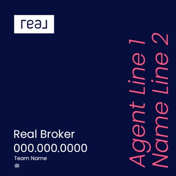 Picture of 24" x 24" Agent Sign - 2 Lines