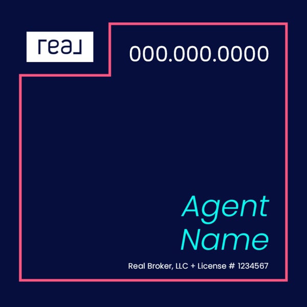 Picture of 24" x 24" Agent Sign - Coral