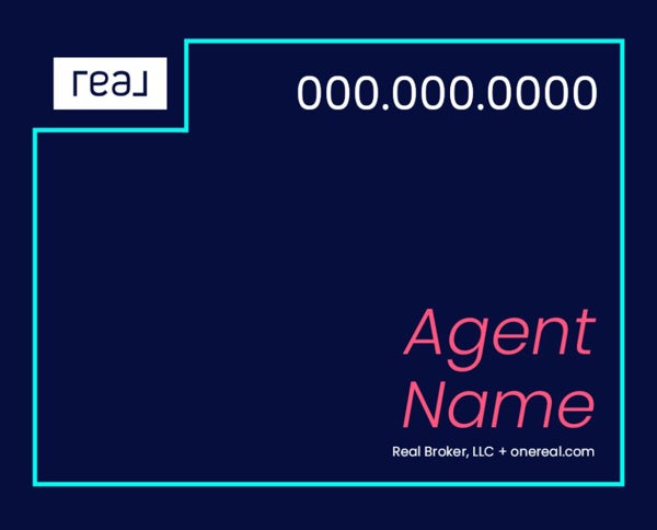 Picture of 24" x 30" Agent Sign - Aqua