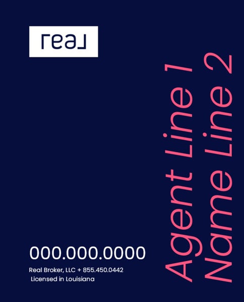 Picture of 30" x 24" Agent Sign - 2 Lines