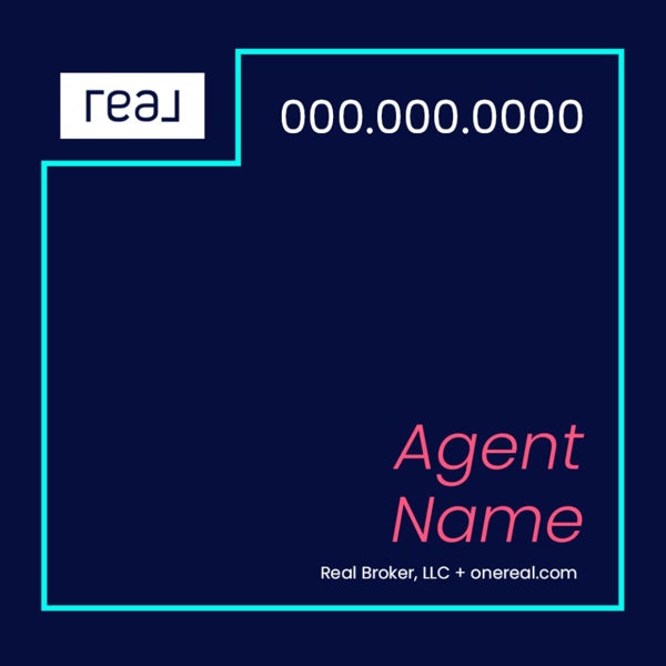 Picture of 24" x 24" Agent Sign - Aqua