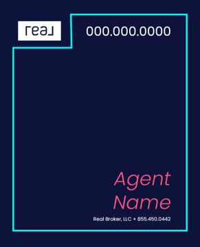 Picture of 30" x 24" Agent Sign - Aqua