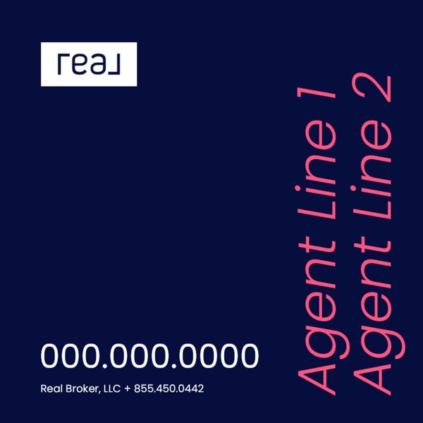 Picture of 24" x 24" Agent Sign - 2 Lines
