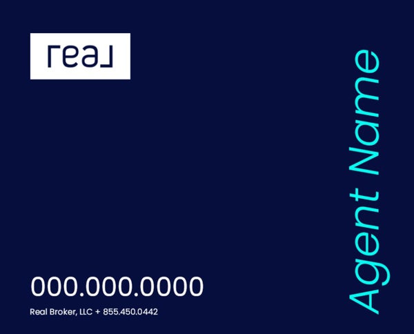 Picture of 24" x 30" Agent Sign - 1 Line