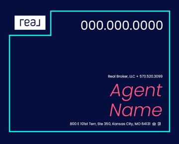 Picture of 24" x 30" Agent Sign - Aqua