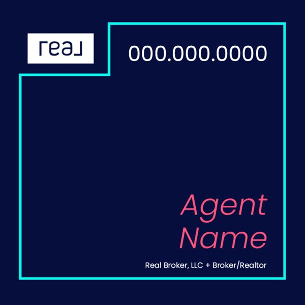 Picture of 24" x 24" Agent Sign - Aqua