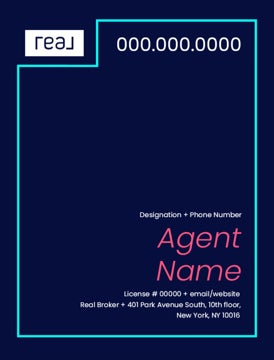 Picture of 24" x 18" Agent Sign - Aqua
