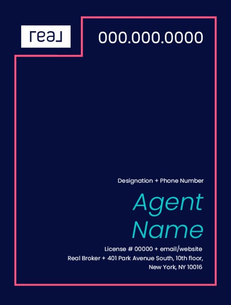 Picture of 24" x 18" Agent Sign - Coral