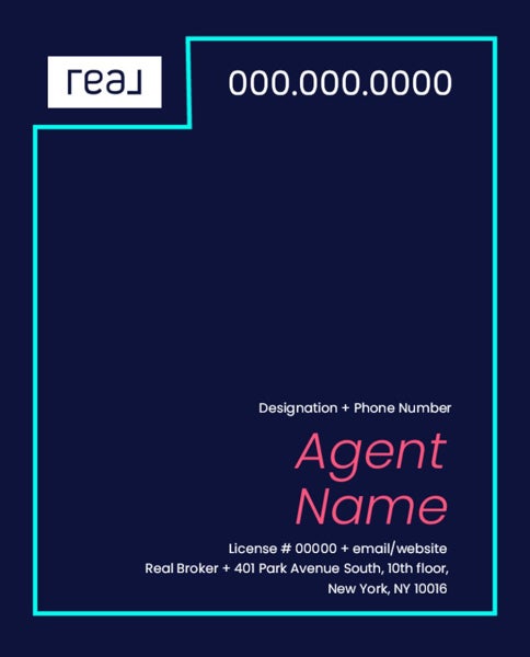 Picture of 30" x 24" Agent Sign - Aqua