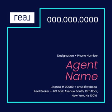 Picture of 24" x 24" Agent Sign - Aqua