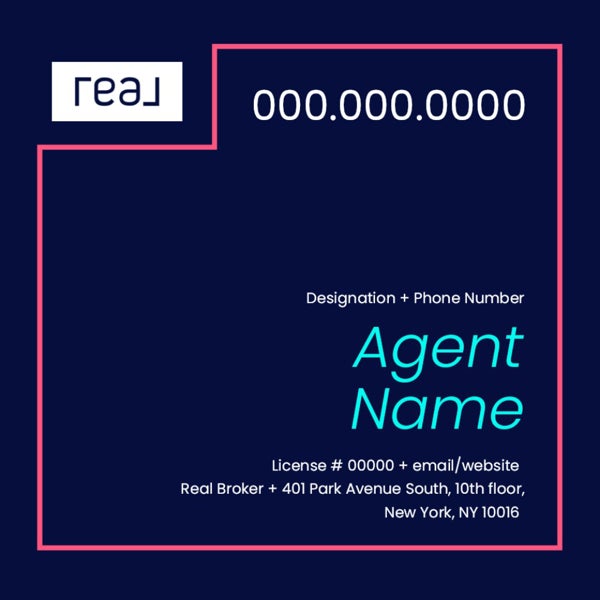 Picture of 24" x 24" Agent Sign - Coral