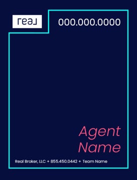 Picture of 24" x 18" Agent Sign - Aqua