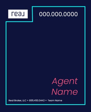 Picture of 30" x 24" Agent Sign - Aqua