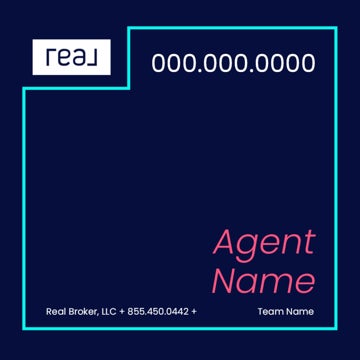 Picture of 24" x 24" Agent Sign - Aqua