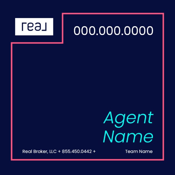 Picture of 24" x 24" Agent Sign - Coral