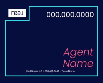 Picture of 24" x 30" Agent Sign - Aqua