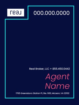 Picture of 24" x 18" Agent Sign - Aqua